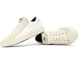 P448 John low top sneaker with genuine calf hair trim